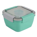 Food Storage, Light Meal Salad Box Japanese Style Double Layer Compartment Lunch Box, Kitchen Supplies , 1Pc Portable Box and Salad Bowl Combo Keep Your Food Fresh and Organized Green