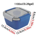 Food Storage, Light Meal Salad Box Japanese Style Double Layer Compartment Lunch Box, Kitchen Supplies , 1Pc Portable Box and Salad Bowl Combo Keep Your Food Fresh and Organized Green