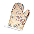 JWDX Oven Mitts Clearance, Oven Oven Heat Oven Glove Polyester Floral Printed Pot Holder Microwave Glove Thickened Microwave Bakeware H