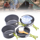 JWDX Cooking Utensils Clearance, Outdoor Camping Set Pot Cookware Picnic Pot Set Portable Alumina Heat Shielded Set Pot for 2 to 3 People As shown