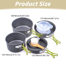 JWDX Cooking Utensils Clearance, Outdoor Camping Set Pot Cookware Picnic Pot Set Portable Alumina Heat Shielded Set Pot for 2 to 3 People As shown