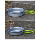 JWDX Cooking Utensils Clearance, Outdoor Camping Set Pot Cookware Picnic Pot Set Portable Alumina Heat Shielded Set Pot for 2 to 3 People As shown