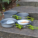 JWDX Cooking Utensils Clearance, Outdoor Camping Set Pot Cookware Picnic Pot Set Portable Alumina Heat Shielded Set Pot for 2 to 3 People As shown