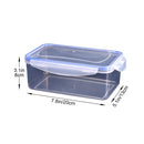 Kitchen Refrigerator Rectangular Food Container Microwave Heat Plastic Lunch Box Food Lunch Box Fruit Storage Sealed Box,Lunch Box，Bento Box C
