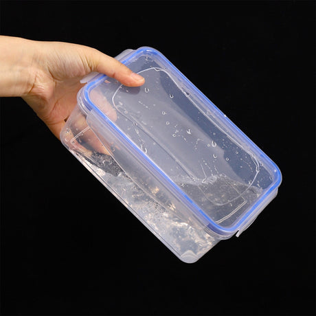 Kitchen Refrigerator Rectangular Food Container Microwave Heat Plastic Lunch Box Food Lunch Box Fruit Storage Sealed Box,Lunch Box，Bento Box D