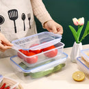 Kitchen Refrigerator Rectangular Food Container Microwave Heat Plastic Lunch Box Food Lunch Box Fruit Storage Sealed Box,Lunch Box，Bento Box D