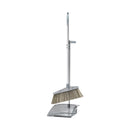 Grrvtrz Broomstick and Dustpan Set Long Adjustable Handle and Dustpan Combo for Sweeping Pet Hair From Home Office Kitchen Hall Floors Indoor and Outdoor Cleaning,Sweeping,Cleaning Supplies 12.2*11.42*3.74 Gray