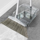 Grrvtrz Broomstick and Dustpan Set Long Adjustable Handle and Dustpan Combo for Sweeping Pet Hair From Home Office Kitchen Hall Floors Indoor and Outdoor Cleaning,Sweeping,Cleaning Supplies 12.2*11.42*3.74 Gray