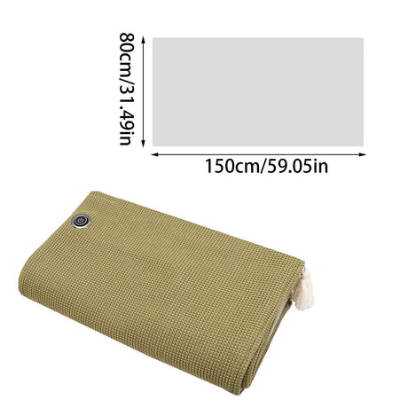 Lgcasl Heated Shawl for Women Heated Blanket with Soft Knit Shawl Zippered Wrap Usb Powered Blanket Scarf for Winter 2025 Warm Comfort for Outdoor Travel and Home One Size B
