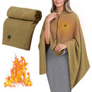 Lgcasl Heated Shawl for Women Heated Blanket with Soft Knit Shawl Zippered Wrap Usb Powered Blanket Scarf for Winter 2025 Warm Comfort for Outdoor Travel and Home One Size C