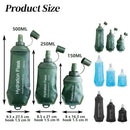 150ml Soft Flask,Light Tpu Foldable Soft Water Bottle Leak Proof Hydration Flask,Soft Water Bottle Running for Running Hiking Cycling Camping Portable Travel Sports Water Bag Easy to Carry S(150ml) Army Green