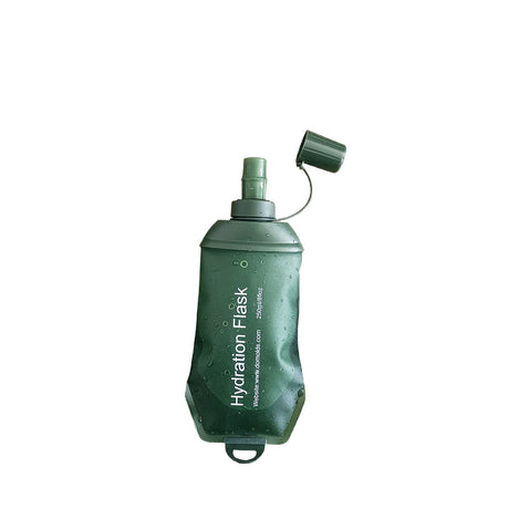 150ml Soft Flask,Light Tpu Foldable Soft Water Bottle Leak Proof Hydration Flask,Soft Water Bottle Running for Running Hiking Cycling Camping Portable Travel Sports Water Bag Easy to Carry M(250ml) Army Green