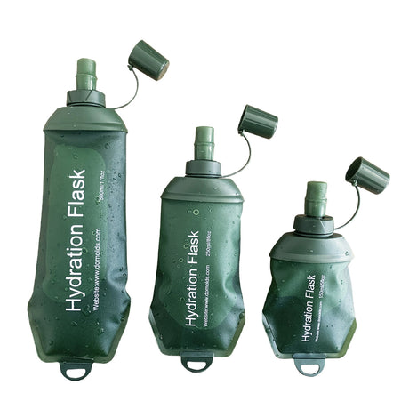 150ml Soft Flask,Light Tpu Foldable Soft Water Bottle Leak Proof Hydration Flask,Soft Water Bottle Running for Running Hiking Cycling Camping Portable Travel Sports Water Bag Easy to Carry S(150ml) Black
