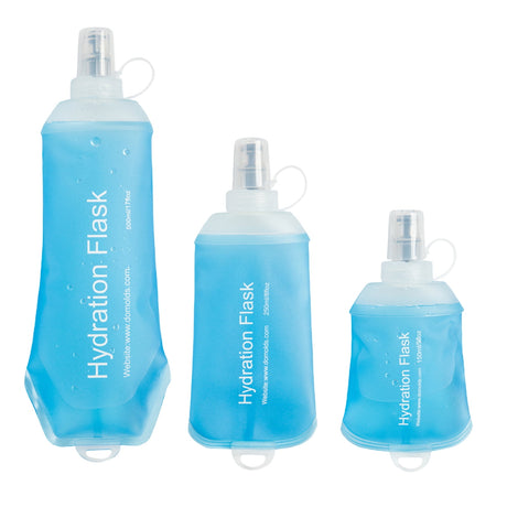 150ml Soft Flask,Light Tpu Foldable Soft Water Bottle Leak Proof Hydration Flask,Soft Water Bottle Running for Running Hiking Cycling Camping Portable Travel Sports Water Bag Easy to Carry M(250ml) Black