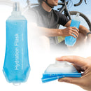 150ml Soft Flask,Light Tpu Foldable Soft Water Bottle Leak Proof Hydration Flask,Soft Water Bottle Running for Running Hiking Cycling Camping Portable Travel Sports Water Bag Easy to Carry M(250ml) Light Blue