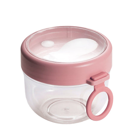 JWDX Kitchen, Kitchen Tools Clearance, Overnight Oats Jars Cereal Milk Container Leak Proof Oatmeal Jars Yogurt Containers with Lids Oatmeal to Go Container Pink