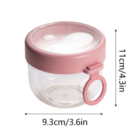 JWDX Kitchen, Kitchen Tools Clearance, Overnight Oats Jars Cereal Milk Container Leak Proof Oatmeal Jars Yogurt Containers with Lids Oatmeal to Go Container Pink