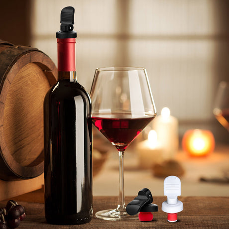 JWDX Wine Stopper Clearance! Red Wine Stopper Pumping Fresh Keeping Stopper Manually Press Down Wine Bottle Stopper Champagne Stopper Wine Vacuum Wine Stopper, Include 1X Wine Bottle Stopper Black