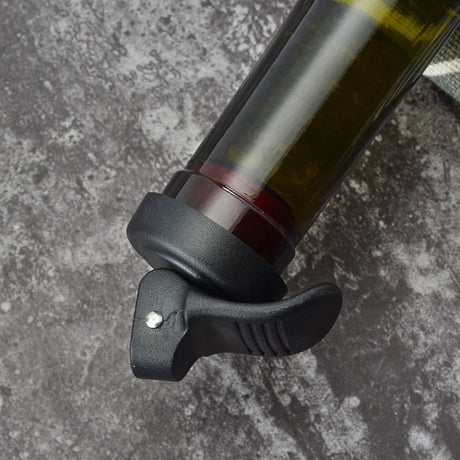 JWDX Wine Stopper Clearance! Red Wine Stopper Pumping Fresh Keeping Stopper Manually Press Down Wine Bottle Stopper Champagne Stopper Wine Vacuum Wine Stopper, Include 1X Wine Bottle Stopper Black