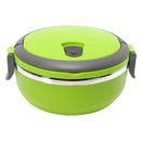 JWDX Storage Containers Clearance! Stainless Steel Round 1 Layer Insulated Food Thermal Containers Lunch Box Case, Storage Container Promotion Include 1Pc Round Lunch Box Green