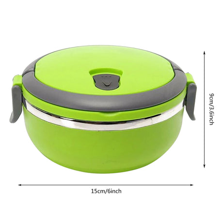 JWDX Storage Containers Clearance! Stainless Steel Round 1 Layer Insulated Food Thermal Containers Lunch Box Case, Storage Container Promotion Include 1Pc Round Lunch Box Green