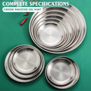 JWDX Baking Trays and Trays Clearance! Pizza Pan Set Chef Stainless Steel Round Baking Pizza Pans Pizza Tray for Pizza Pie Cake Cookie Heavy Duty & Durable Oven, Include 1X Stainless Steel Baking Pan Silver