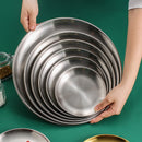 JWDX Baking Trays and Trays Clearance! Pizza Pan Set Chef Stainless Steel Round Baking Pizza Pans Pizza Tray for Pizza Pie Cake Cookie Heavy Duty & Durable Oven, Include 1X Stainless Steel Baking Pan Silver