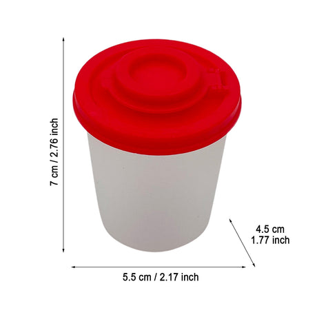 JWDX Seasoning Box Clearance! Pepper Shakers Proof Set of Shaker to Go Camping Picnic Outdoors Kitchen Lunch Boxes Travel Set Clear with Red Covers Lids Plastic Airtight, Include 1X Medium Spice Jar White