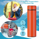 JWDX Glass and Bottle Clearance! Stainless Steel Vacuum Flask Smart Kettle Lcd Screen Display Temperature, Kitchen Cups Promotion Include 1×Thermos Cup Orange