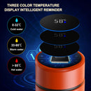 JWDX Glass and Bottle Clearance! Stainless Steel Vacuum Flask Smart Kettle Lcd Screen Display Temperature, Kitchen Cups Promotion Include 1×Thermos Cup Orange