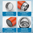 JWDX Glass and Bottle Clearance! Stainless Steel Vacuum Flask Smart Kettle Lcd Screen Display Temperature, Kitchen Cups Promotion Include 1×Thermos Cup Orange