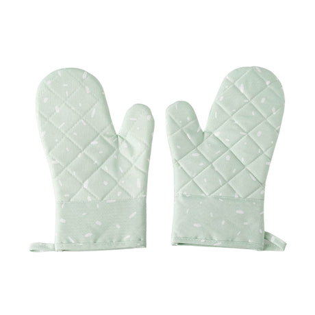 JWDX Oven Mitts Clearance! Premium Silicone Slip Oven Set Soft Flexible Oven Gloves Heat Kitchen Cooking Mitts Hands From Hot Surfaces Cookie Sheets Pair Set of 2, Include 1 Pair of Gloves Green
