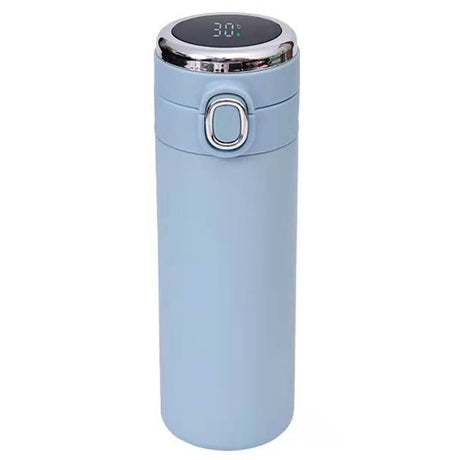JWDX Glass and Bottle Clearance! Stainless Steel Flask Vacuum Insulated Cup Drinking Bottle 350/420 Ml Led Screen Temperature Display Flask Water Bottle Perfect for Home Travel, Include Cup*1 Blue