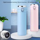 JWDX Glass and Bottle Clearance! Stainless Steel Flask Vacuum Insulated Cup Drinking Bottle 350/420 Ml Led Screen Temperature Display Flask Water Bottle Perfect for Home Travel, Include Cup*1 Blue
