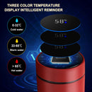 Clearance Back to School Supplies! JWDX Led Smart Touch Screen Temperature Measurement Thermos Cup Boutique Smart Display Series Inner 304 Material + Outer 201 Material 1Pc White Red