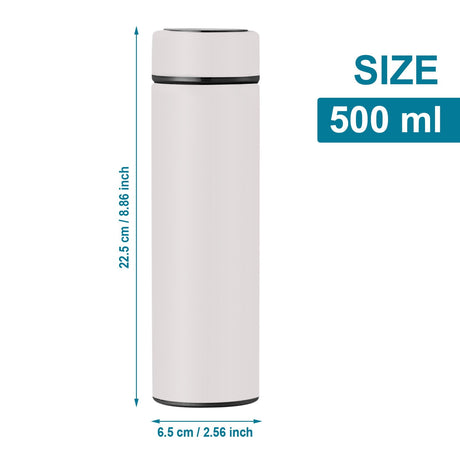 Clearance Back to School Supplies! JWDX Led Smart Touch Screen Temperature Measurement Thermos Cup Boutique Smart Display Series Inner 304 Material + Outer 201 Material 1Pc White