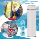 Clearance Back to School Supplies! JWDX Led Smart Touch Screen Temperature Measurement Thermos Cup Boutique Smart Display Series Inner 304 Material + Outer 201 Material 1Pc White