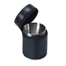 JWDX Wine Glass, 4 Small Wine Glasses with Sleeves, 4 Stainless Mug Tea Coffee Set Camping Steel Drinking Tumbler Cup of Glass and Bottle Z3-F