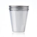 JWDX Wine Glass, 4 Small Wine Glasses with Sleeves, 4 Stainless Mug Tea Coffee Set Camping Steel Drinking Tumbler Cup of Glass and Bottle Z3-F