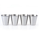 JWDX Wine Glass, 4 Small Wine Glasses with Sleeves, 4 Stainless Mug Tea Coffee Set Camping Steel Drinking Tumbler Cup of Glass and Bottle Z3-F