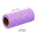 Ortofally Tulle Roll Spool Tulle Fabric Roll with Star Sequins for Wedding Table Tutu Dress Skirt Light Purple 2280x15cm Lavender