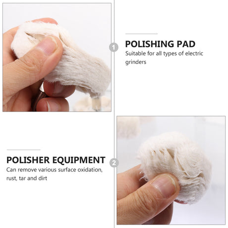 SWETRACE drill polishing pad Polishing Cloth Beige For Metal Surface Cleaning 3pcs