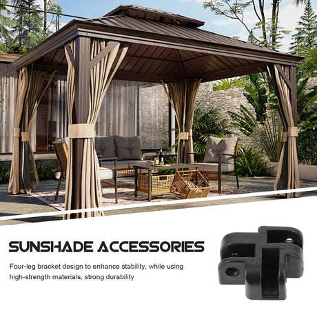 Worgeous Heavy Duty Gazebo Strong Canopy Tent Replacement Parts Black