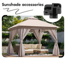 Worgeous Heavy Duty Gazebo Strong Canopy Tent Replacement Parts Black