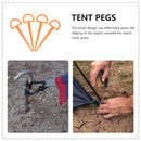 SWETRACE 4Pcs Ground Stakes in Orange Plastic for Tents and Outdoor Gear 3.5in