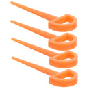 SWETRACE 4Pcs Ground Stakes in Orange Plastic for Tents and Outdoor Gear 3.5in