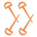 SWETRACE 4Pcs Ground Stakes in Orange Plastic for Tents and Outdoor Gear 3.5in
