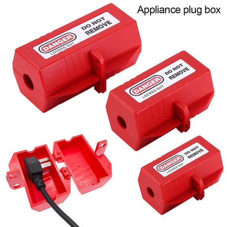 1Pc Electrical Plug-Lock Box Safety Tools For Electrical Industrial Household Plug-Power Lock Device Plastic Abs Safety Tools M Smile Home