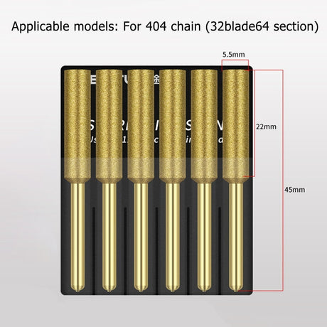 6Pcs Chainsaw Sharpener Grinding Stone File 4/4.8/5.5Mm Chains Saw Sharpening Chainsaw Stone File Chainsaw Ener Burr Power Tools 5.5Mm Smile Home