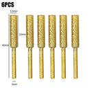 6Pcs Chainsaw Sharpener Grinding Stone File 4/4.8/5.5Mm Chains Saw Sharpening Chainsaw Stone File Chainsaw Ener Burr Power Tools 5.5Mm Smile Home